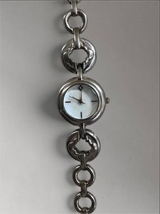 Elegant Silver-Tone Link Watch