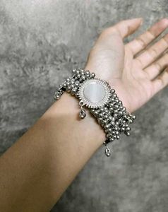 4 piece Elegant Mirror Work Bangle with Tassels