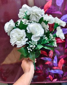 White Artificial Flower Bouquet