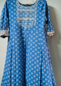 Blue Printed Kurta