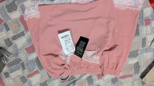 Cozy Pink Ribbed Night Suit festival sale