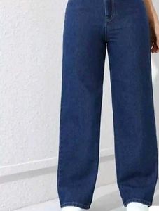 Women Jean Boyfriend Straight Fit High-Rise Stretc