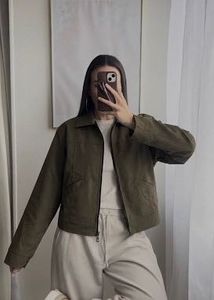 Chic Olive Green Bomber Jacket