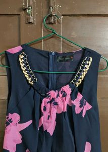 Navy Floral Jumpsuit