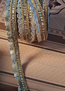 Designer Golden Lace 9meter New