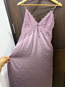 Satin Lace Nightgown with robe