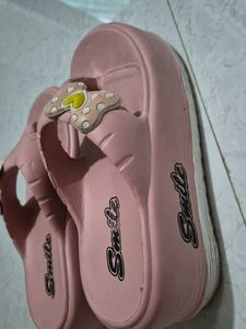 Cute Pink Bow Flip Flops