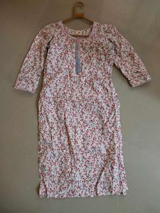 Floral Print Cotton Kurta for Women