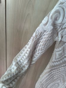 Designer white sequin party dress
