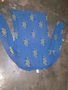 Blue Floral Print Kurta