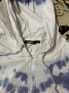Nuon by Westside Purple Tie-Dye Zip-Up Hoodie