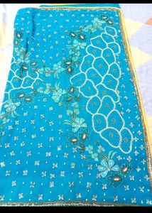 Full Embroidered Saree For Festival