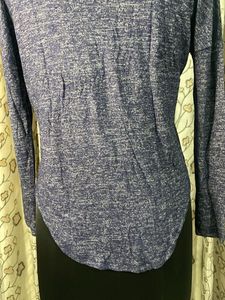 Jennyfer Blue Marled Knit Top