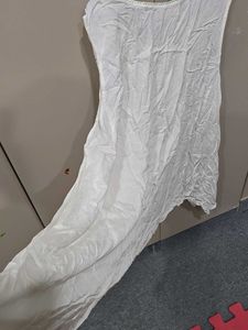 White Lace Detail Sleeveless Top
