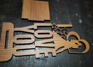 I Love You Wooden Decoration