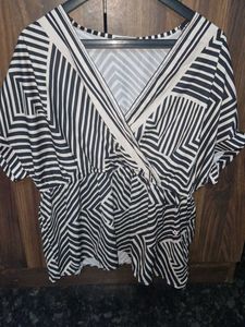 Striped V-Neck Top