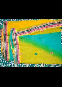 Beautiful Yellow & Blue dupatta