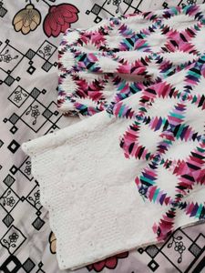 Pure Cotton Palazzos with Lace Border