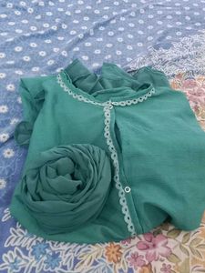 Elegant Green Abaya Dress