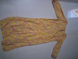 Yellow Printed Kurta Set