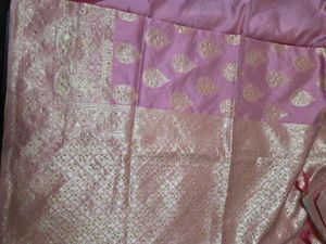 Elegant Pink Silk Embellished Saree