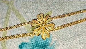 Gold Plated Flower Mangtika/chokar for girls