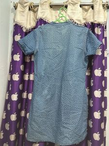 Cute Polka Dot Denim kurta