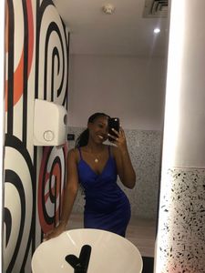 Navy Blue Satin Dress