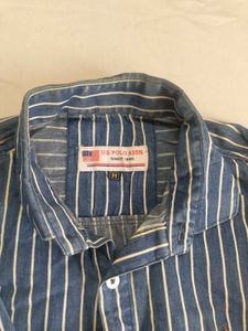 Men's Blue Striped Casual Shirt