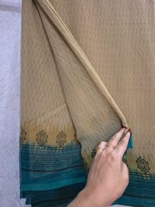 Beige Saree