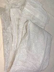 Imported Sparkling Silver Fabric