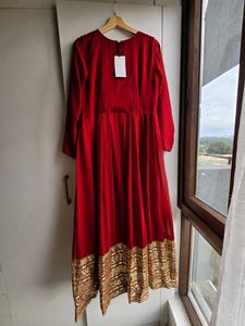 Elegant Maroon Anarkali Set with Dupatta