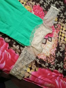 Green Ethenic Suit For Celebrations