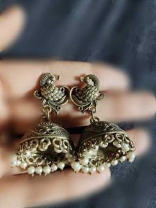 Antique Peacock Jhumka Earrings