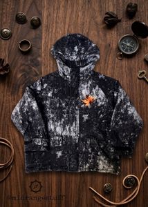 Unique Black & White Splash Print Jacket