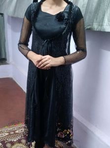 Black Jacket With Inner Frock