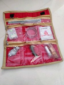 Red jewellery organiser pouch