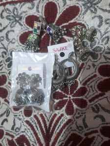 Elegant Oxidized Jhumka Earring Set combo