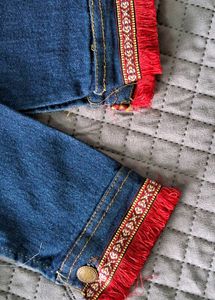 Denim Jacket with Trim