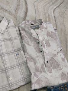 Classic White Textured Dress Shirt
