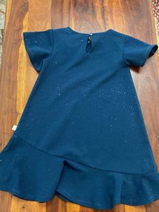 Sparkly Blue Ruffle Dress