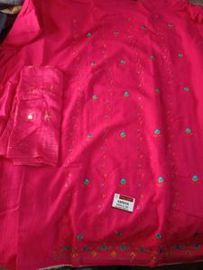 Vibrant Pink Embroidered Dupatta