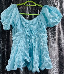 Chic Ruched Puff Sleeve Top