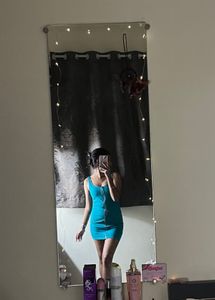 Mini Bodycon Ribbed One Piece(Sea Green Colour)💚