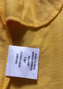 Yellow Shortalls with Flower Embroidery