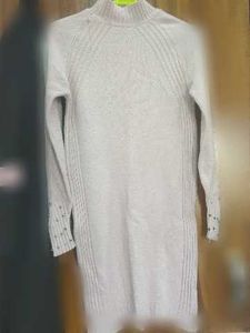 Beaded stylish bodycon long Sweater