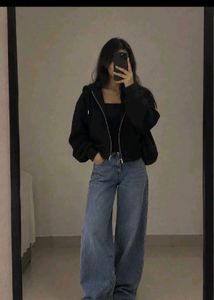 Black Zip-Up Hoodie