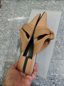 Charles &amp; Keith nude knotted Mules