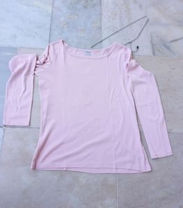 Light Pink Boat Neck Tshirt