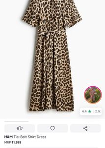 Stylish Leopard Print Shirt Dress